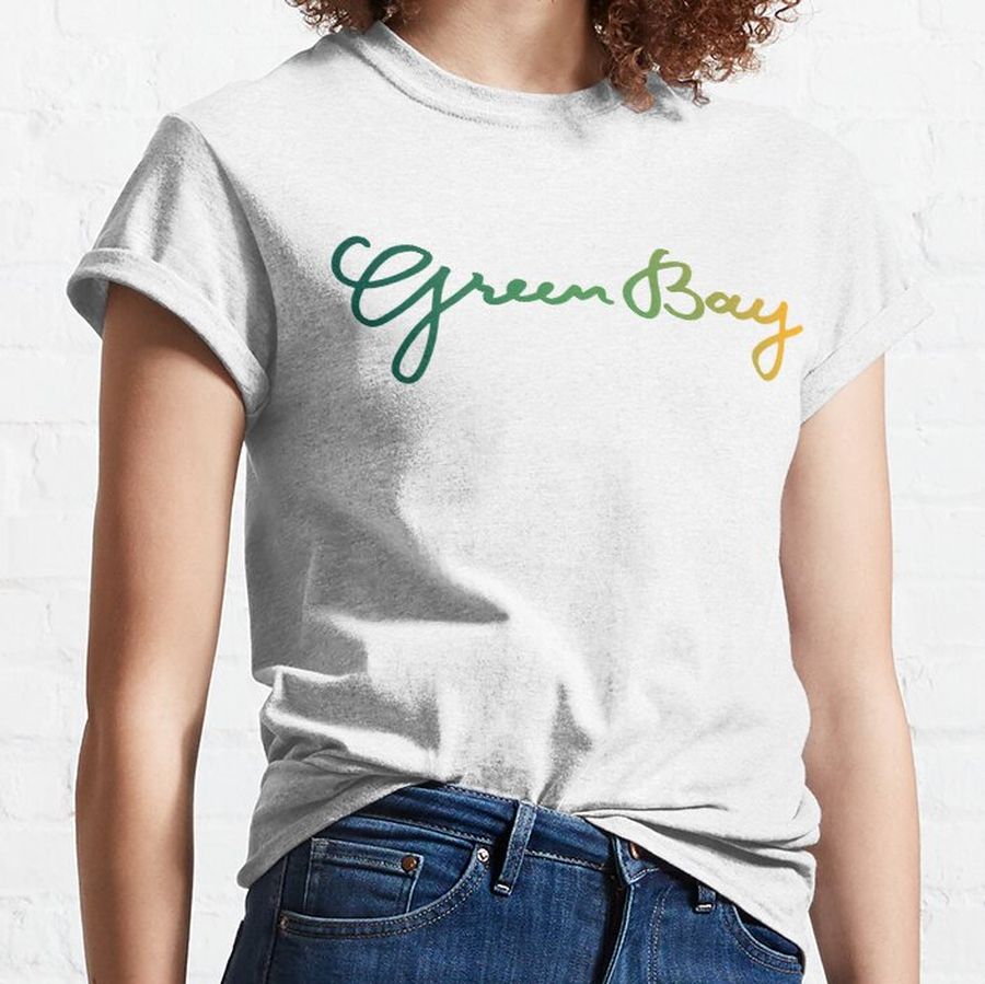 Green Bay Cursive Lettering Classic T-Shirt