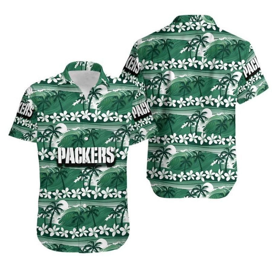 Green Bay Packers Coconut Trees Gift For Fan Hawaii Shirt And Shor