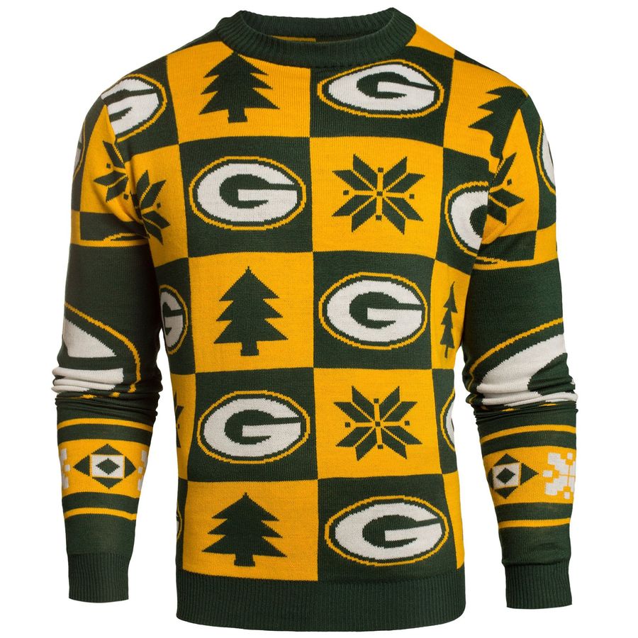 Green Bay Packers Forever Collectibles Ugly Christmas Sweater All Over