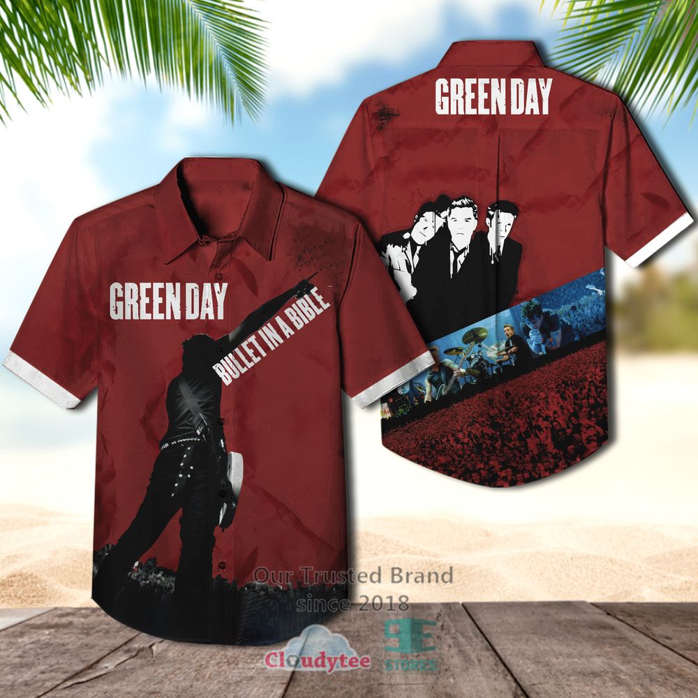 Green Day Bullet In A Bible Album Hawaiian Casual Shirt – LIMITED EDITION