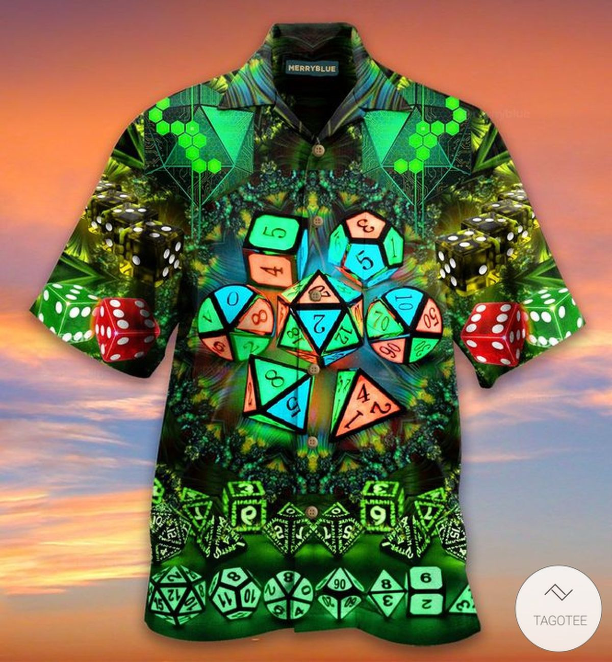 Green Dungeons And Dragons D 038;d Hawaiian Shirt