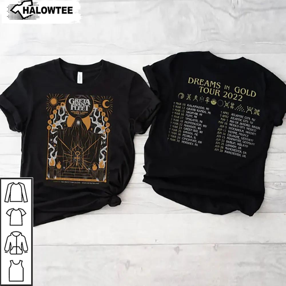 Greta Van Fleet Dreams In Gold Tour 2022 Shirt Vtg Music Concert