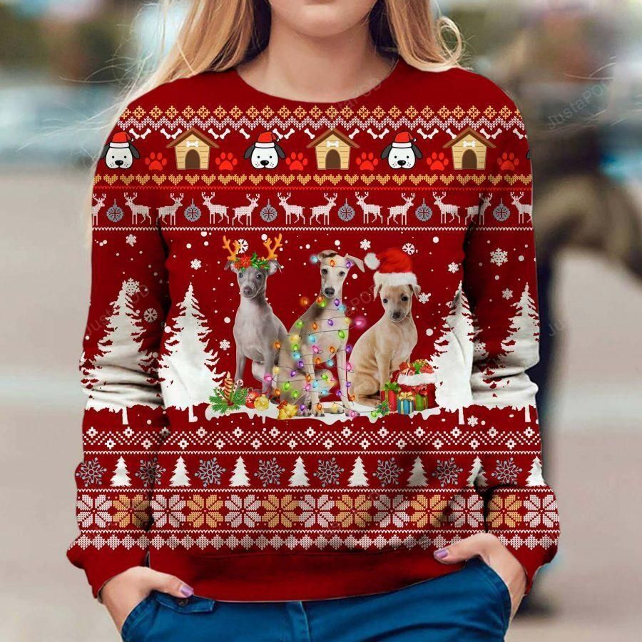Greyhound Dog Ugly Christmas Sweater, All Over Print Sweatshirt, Ugly Sweater, Christmas Sweaters, Hoodie, Sweater