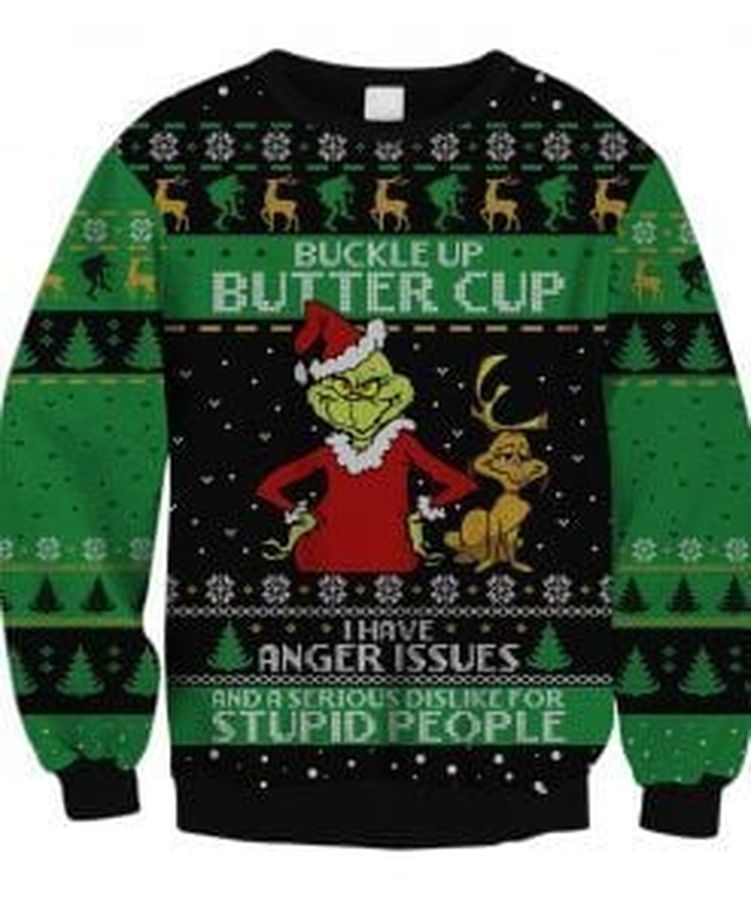 Grinch Buckle Up Butter Cup Ugly Christmas Sweater, All Over Print Sweatshirt, Ugly Sweater, Christmas Sweaters, Hoodie, Sweater