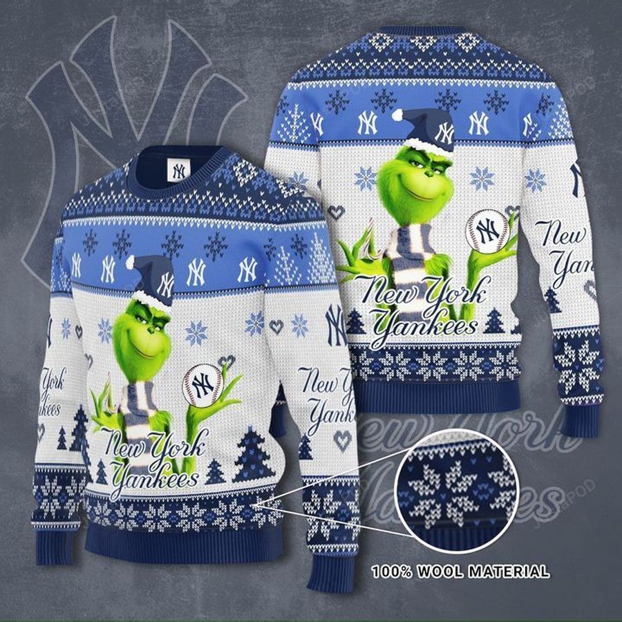 Grinch New York Yankees 3D Ugly Christmas Sweater, Ugly Sweater, Christmas Sweaters, Hoodie, Sweater