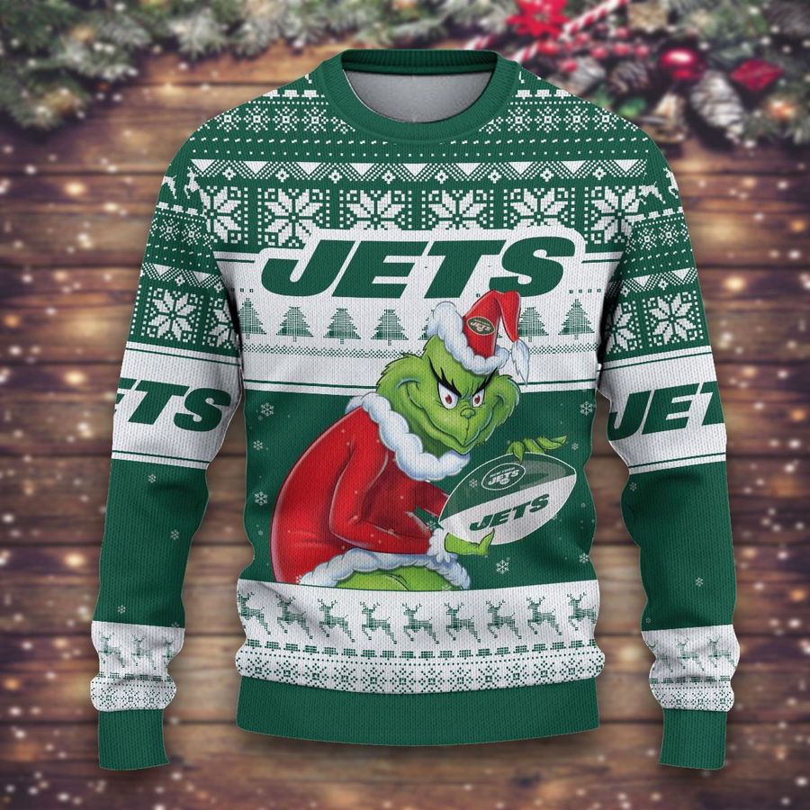 Grinch York Jets Ugly Sweater