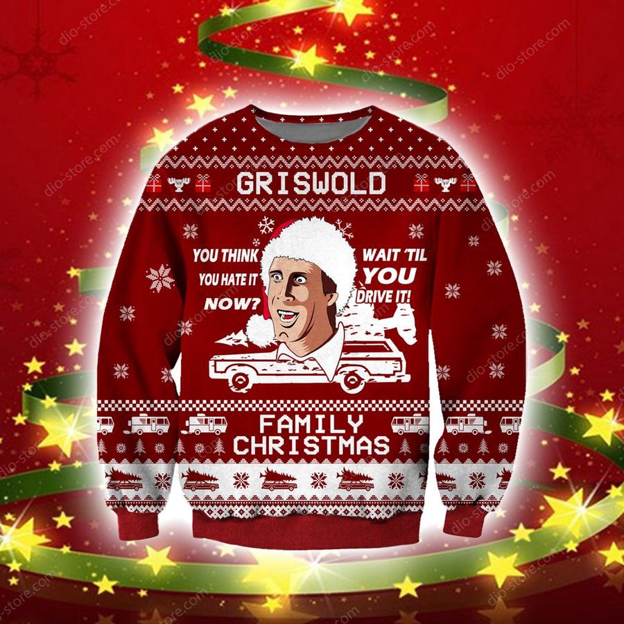 Griswold Family Christmas Knitting Pattern 3D Print Ugly Christmas Sweater Hoodie All Over Printed Cint10720, All Over Print, 3D Tshirt, Hoodie