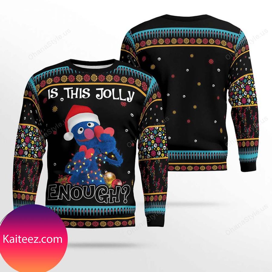 Grover Muppet Is This Jolly Enough Christmas Ugly Sweater
