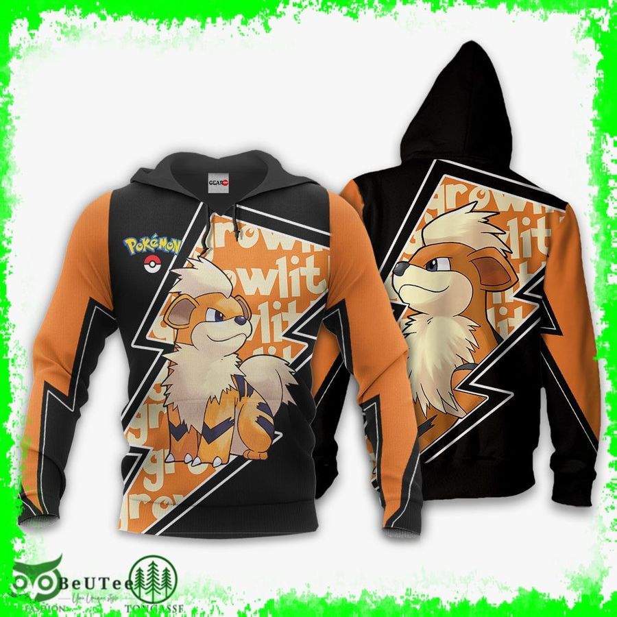 Growlithe Hoodie Pokemon Anime Lighting Style Ugly Sweater