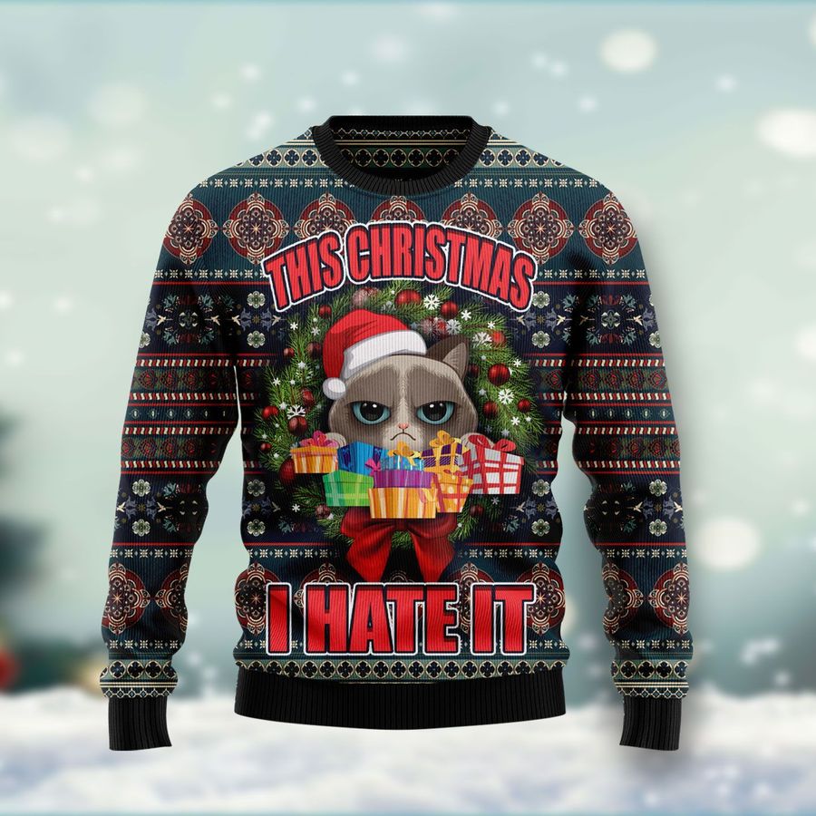 Grumpy Cat This Christmas I Hate It Ugly Christmas Sweater