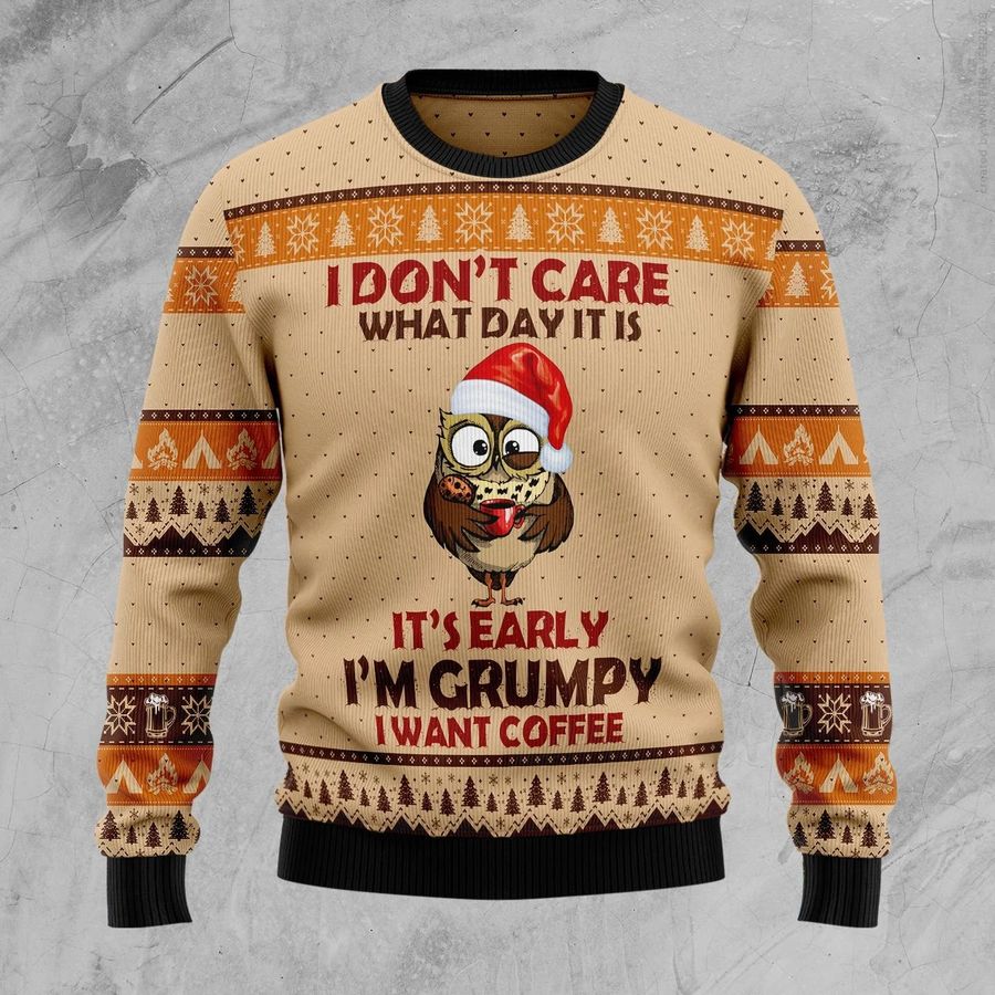 Grumpy Owl Ugly Sweater