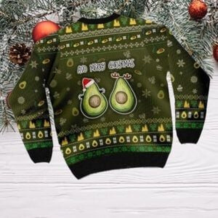 Guacin Around The Christmas Tree Avocado Ugly Sweater Ugly Sweater