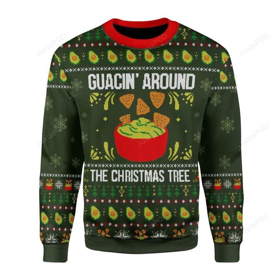 Guacin Around The Christmas Tree Ugly Christmas Sweater, All Over Print Sweatshirt, Ugly Sweater, Christmas Sweaters, Hoodie, Sweater