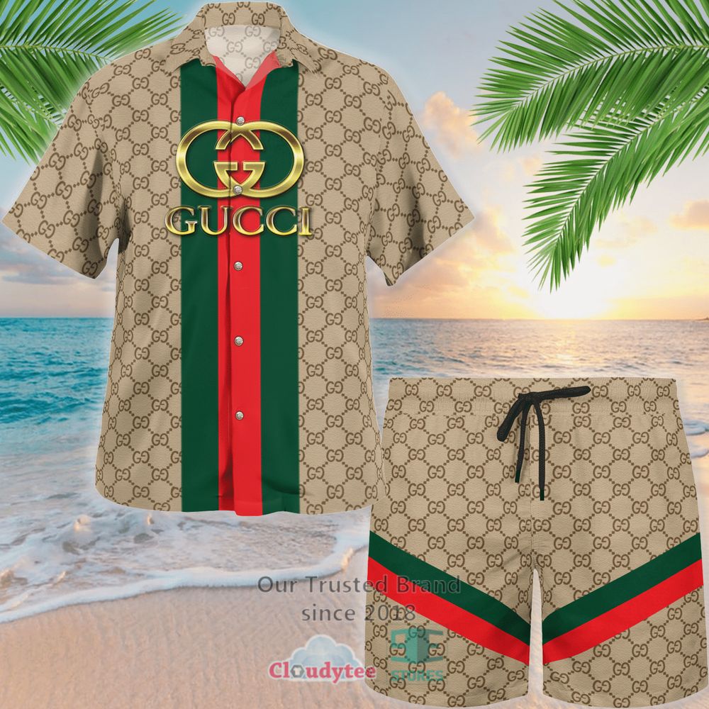 Gucci Cream Stripes Hawaiian Shirt, Short – LIMITED EDITION