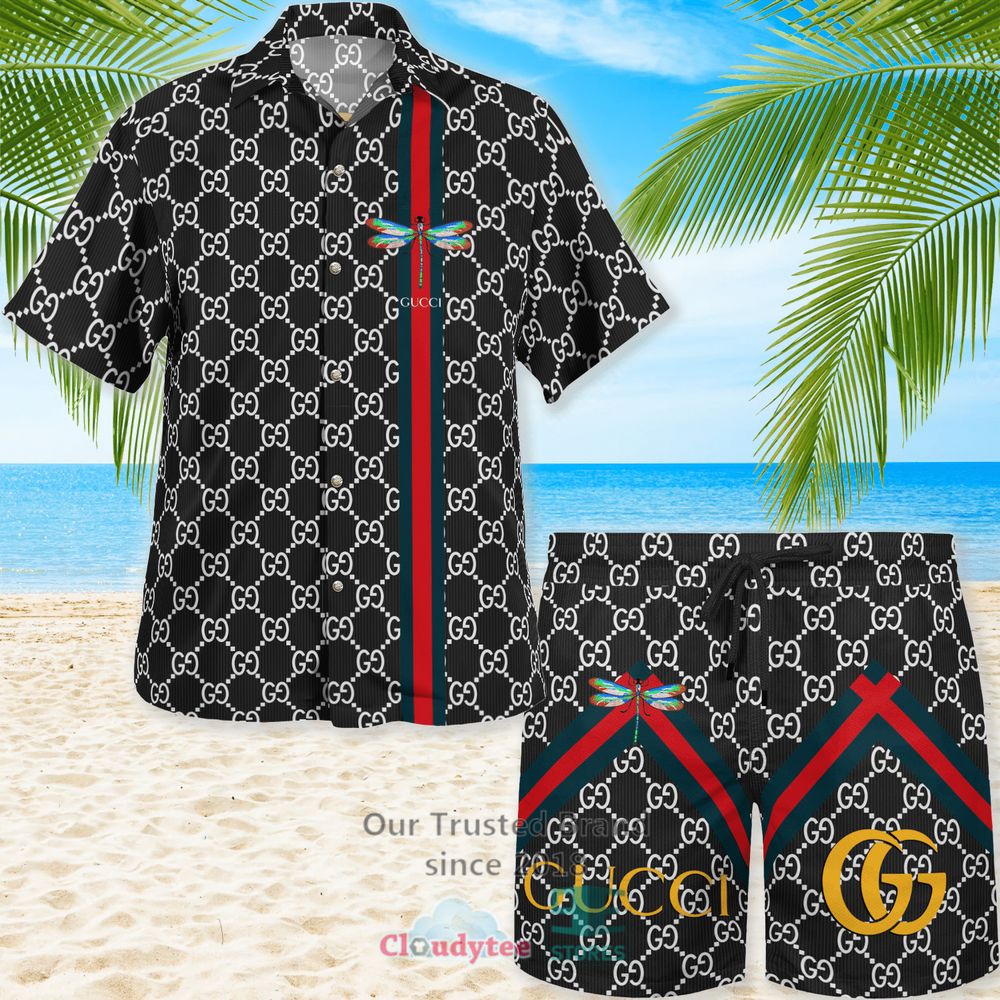 Gucci Dragonfly Red Line Hawaiian Shirt, Short – LIMITED EDITION