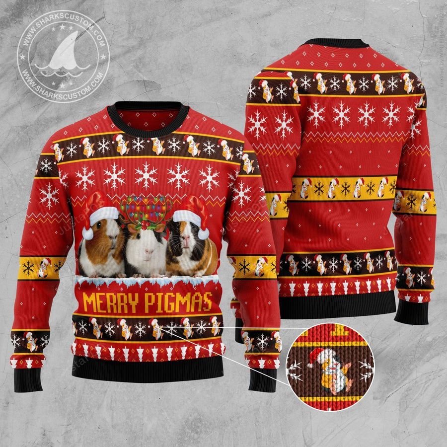 Guinea Merry Pigmas Ugly Christmas Sweater, All Over Print Sweatshirt, Ugly Sweater, Christmas Sweaters, Hoodie, Sweater