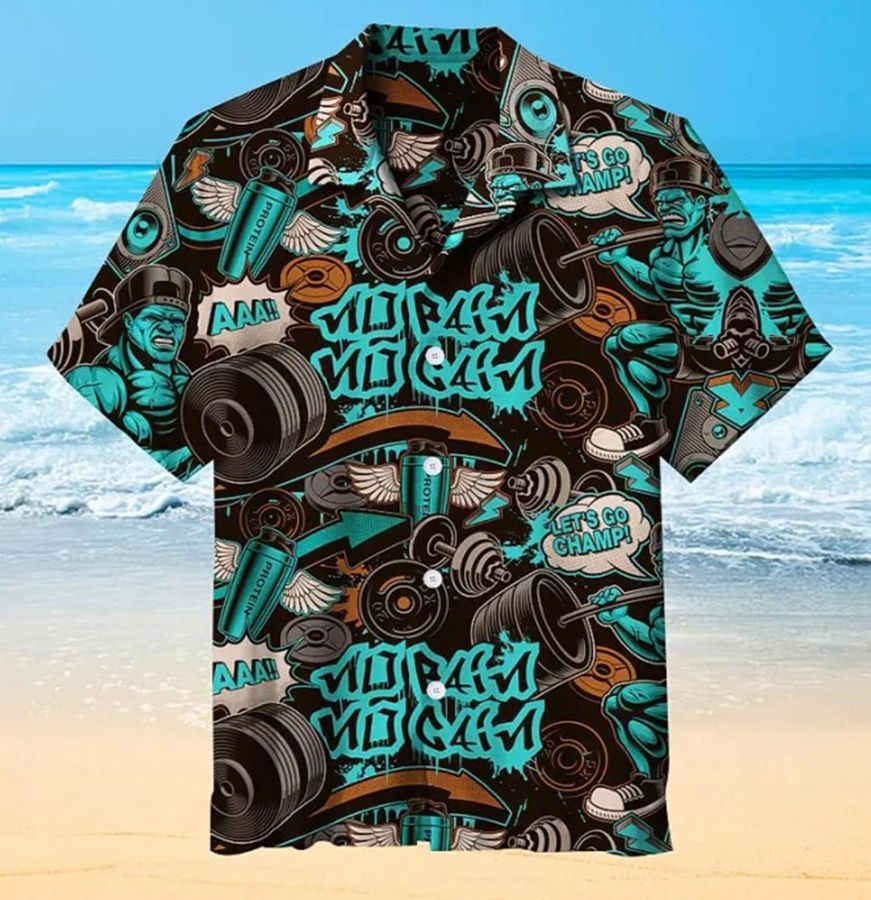 Gym Pattern Hawaiian Shirt