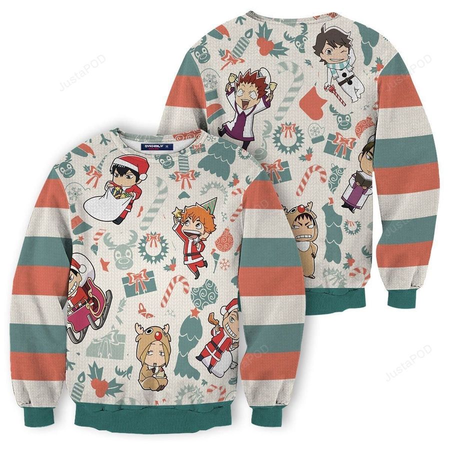 Haikyuu Christmas Ugly Christmas Sweater All Over Print Sweatshirt Ugly