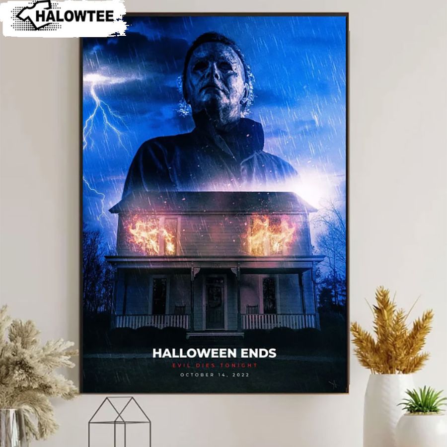 Halloween Ends Poster, Halloween Ends 2022 Horror Movie Poster Home Decor Wall Art