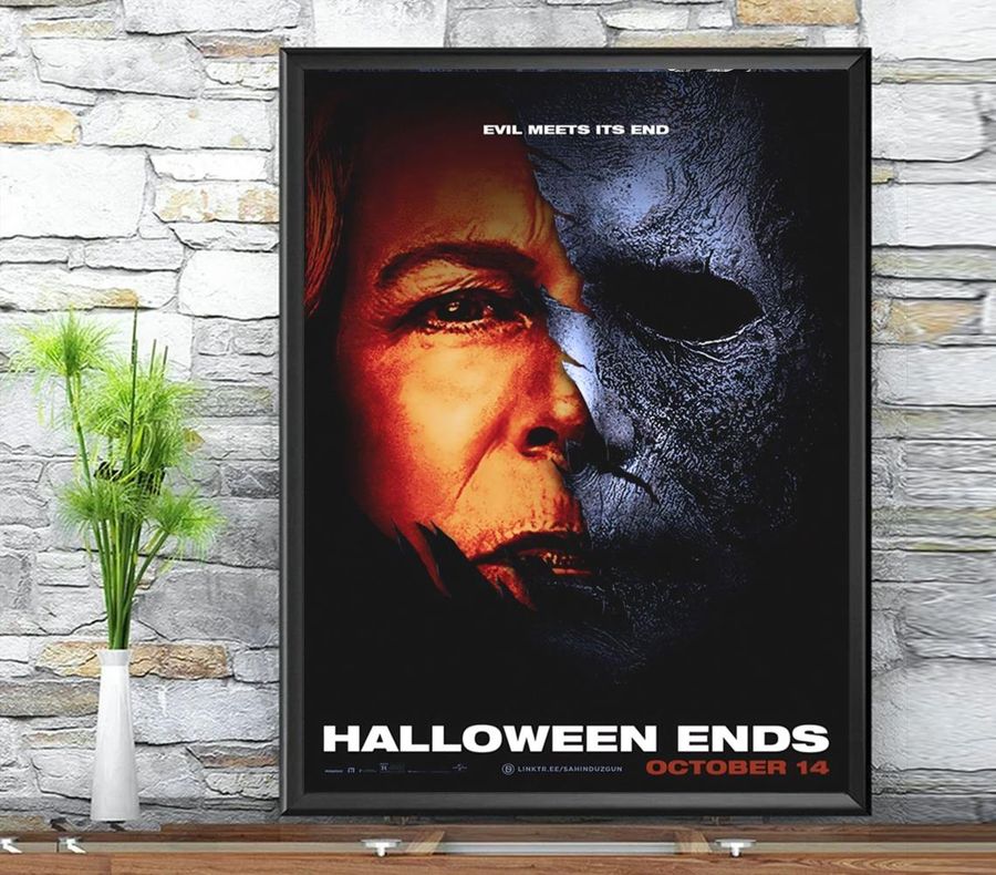 Halloween Ends Poster Happy Halloween Gift 2022 Evil Meets Its End Poster