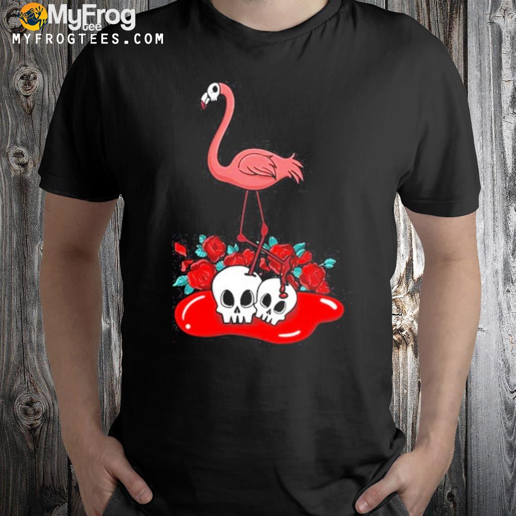 Halloween Flamingo Skeleton Shirt