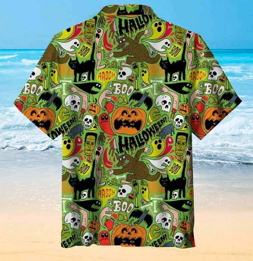 Halloween Pattern Hawaiian Shirt