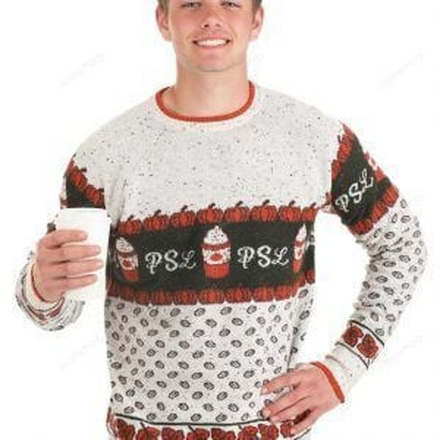 Halloween Pumpkin Spice Latte Ugly Christmas Sweater All Over Print