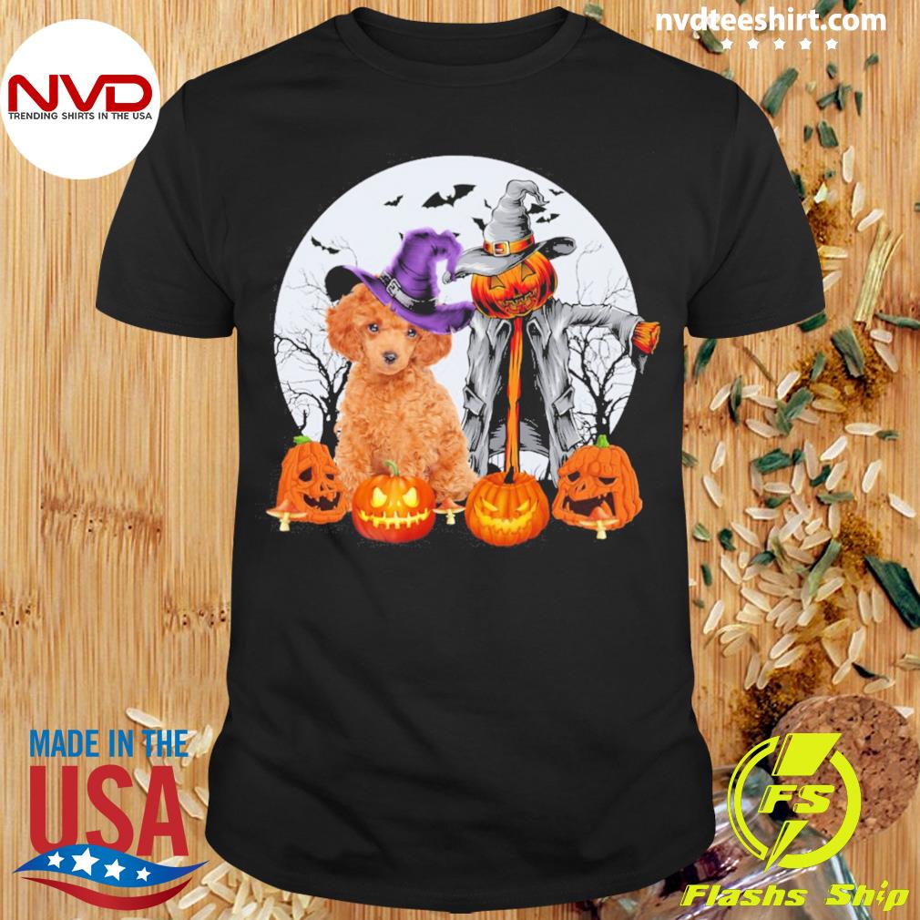 Halloween Scarecrow Red Toy Poodle Shirt