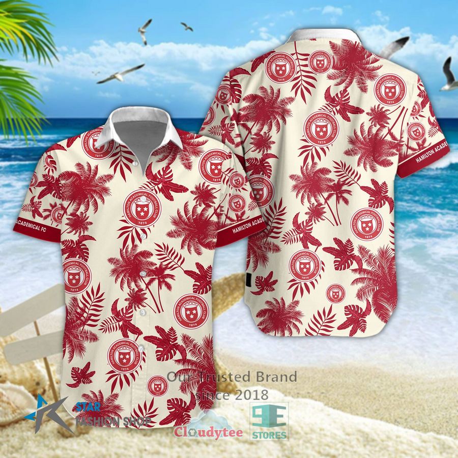 Hamilton Academical F.C logo palm tree Hawaiian Shirt, Shorts – LIMITED EDITION