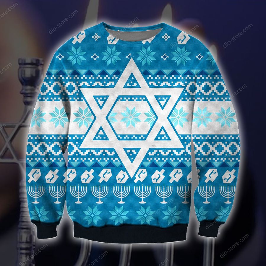 Hanukkah Ugly Christmas Sweater, All Over Print Sweatshirt, Ugly Sweater, Christmas Sweaters, Hoodie, Sweater