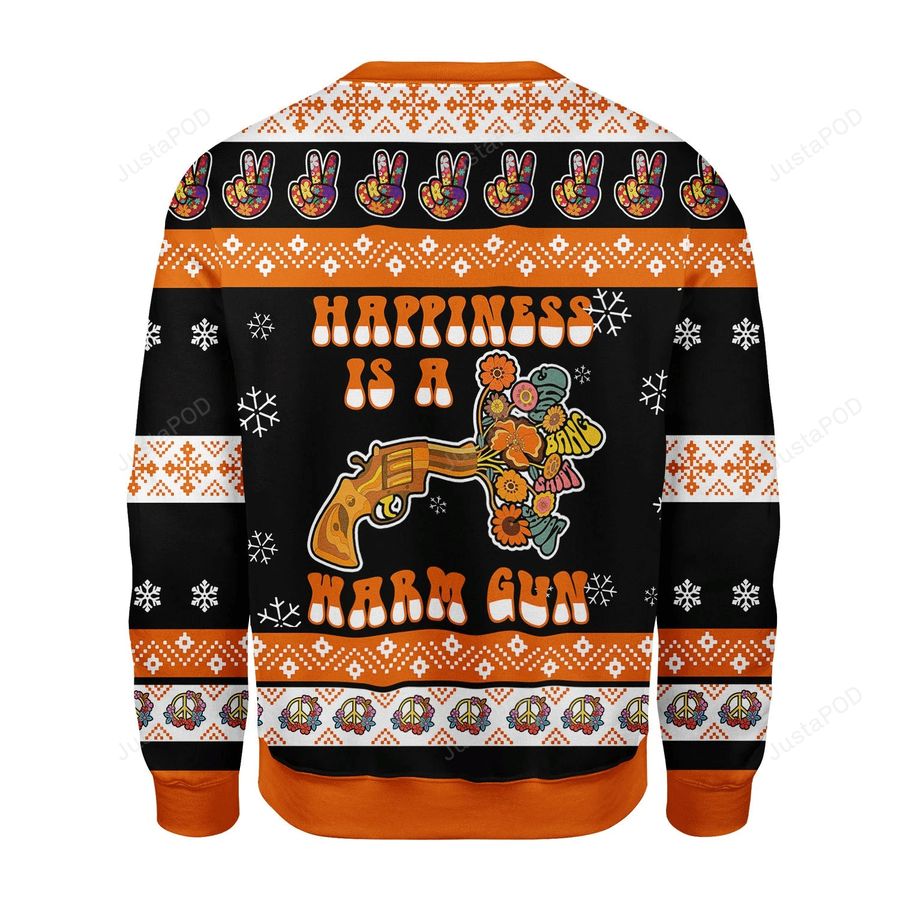 Happiness Is A Warm Gun Ugly Christmas Sweater, All Over Print Sweatshirt, Ugly Sweater, Christmas Sweaters, Hoodie, Sweater