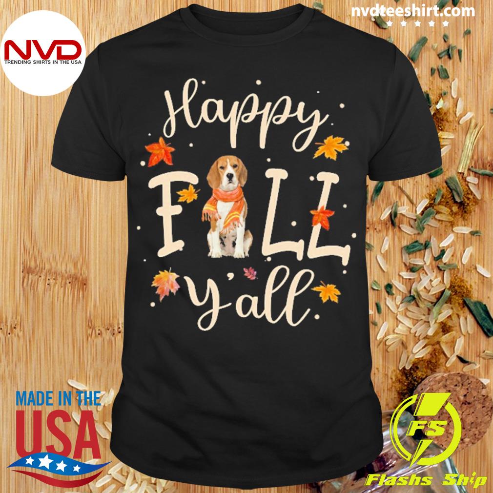 Happy Fall Y'all Beagle Dog Halloween Shirt