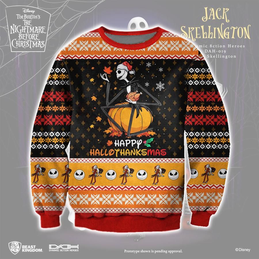 Happy Hallothanksmas Ugly Sweater