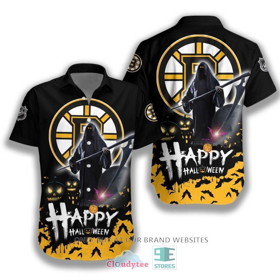 Happy Halloween Grim Reaper Boston Bruins Hawaiian Shirt – LIMITED EDITION
