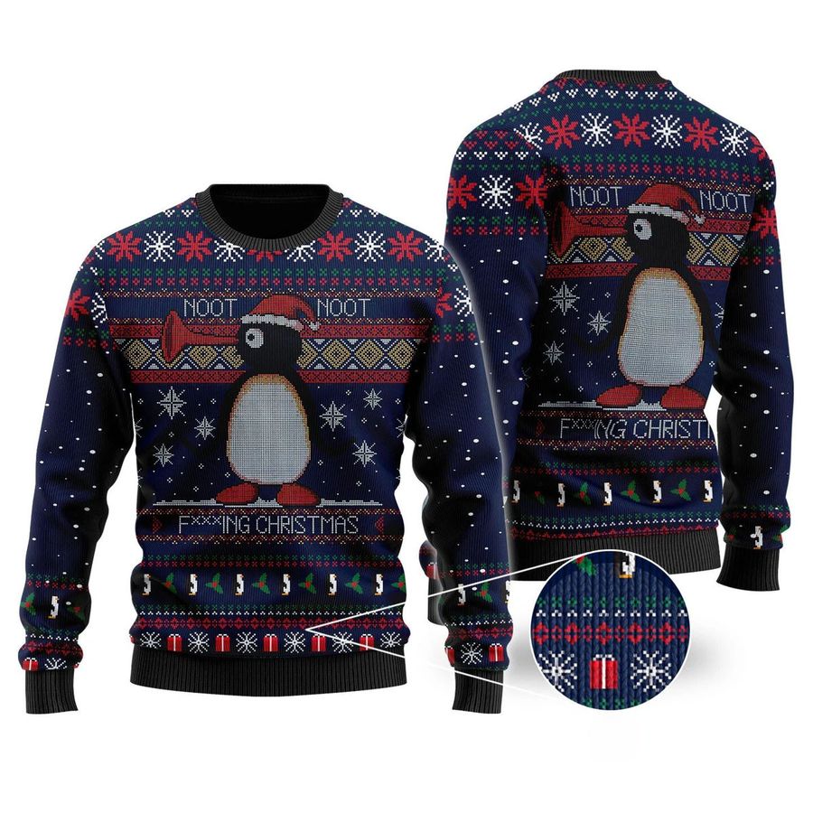 Happy Penguin Ugly Christmas Sweater - 1337