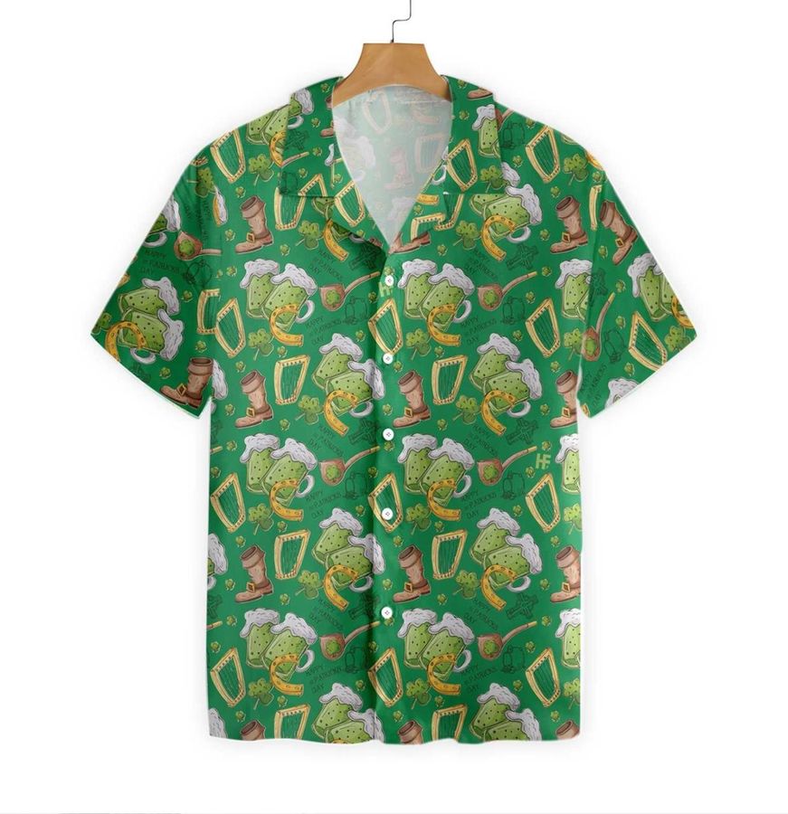 Happy Saint Patrick Day Ireland Proud Pattern Hawaiian Shirt 1