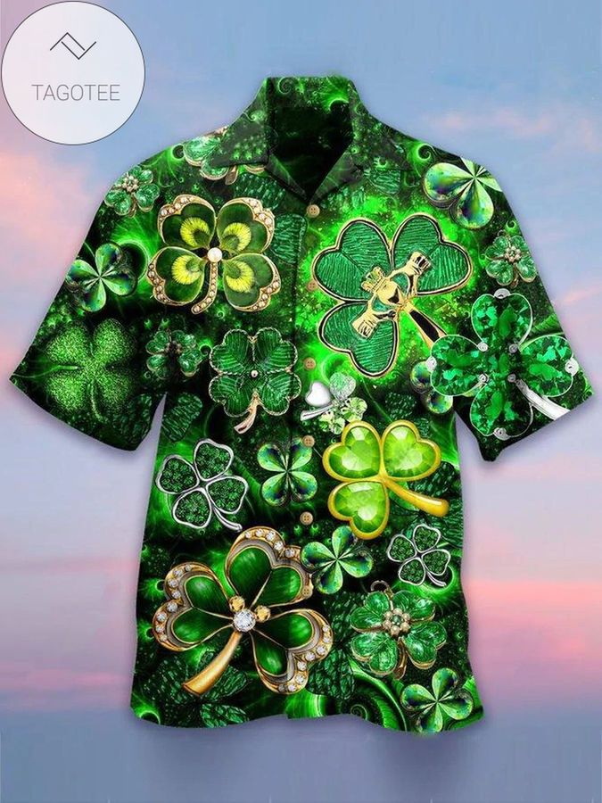 Happy Stpatricks Day Clover Leaf Hawaiian Shirt