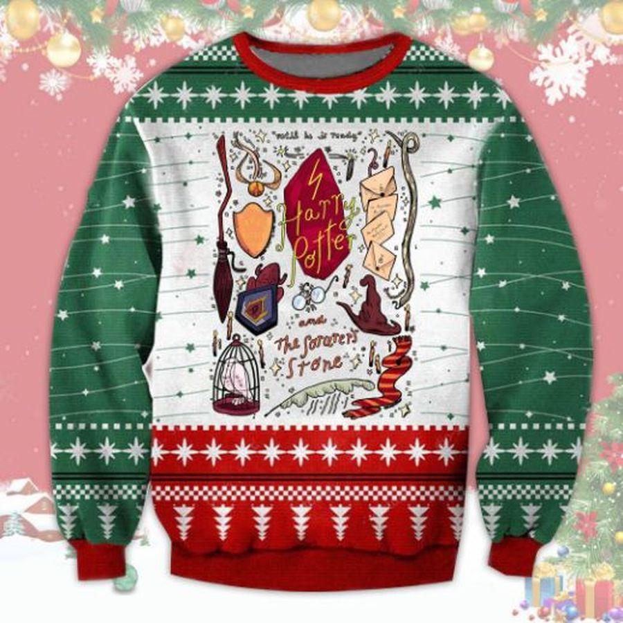 Harry Potter And The Philosophers Stone Ugly Wool Knitted Xmas Ugly Sweater