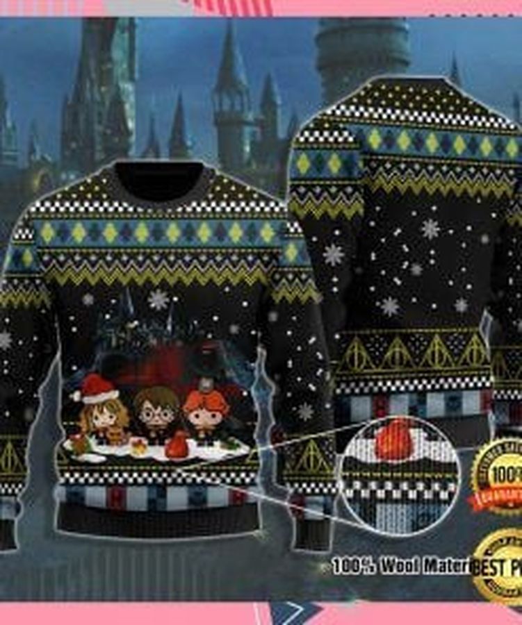 Harry Potter Chibi Ugly Christmas Sweater All Over Print Sweatshirt