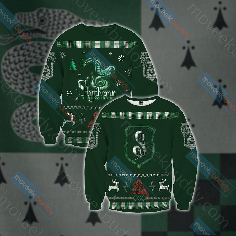 Harry Potter Cunning Like A Slytherin Winter Ugly Christmas Sweater, All Over Print Sweatshirt, Ugly Sweater, Christmas Sweaters, Hoodie, Sweater