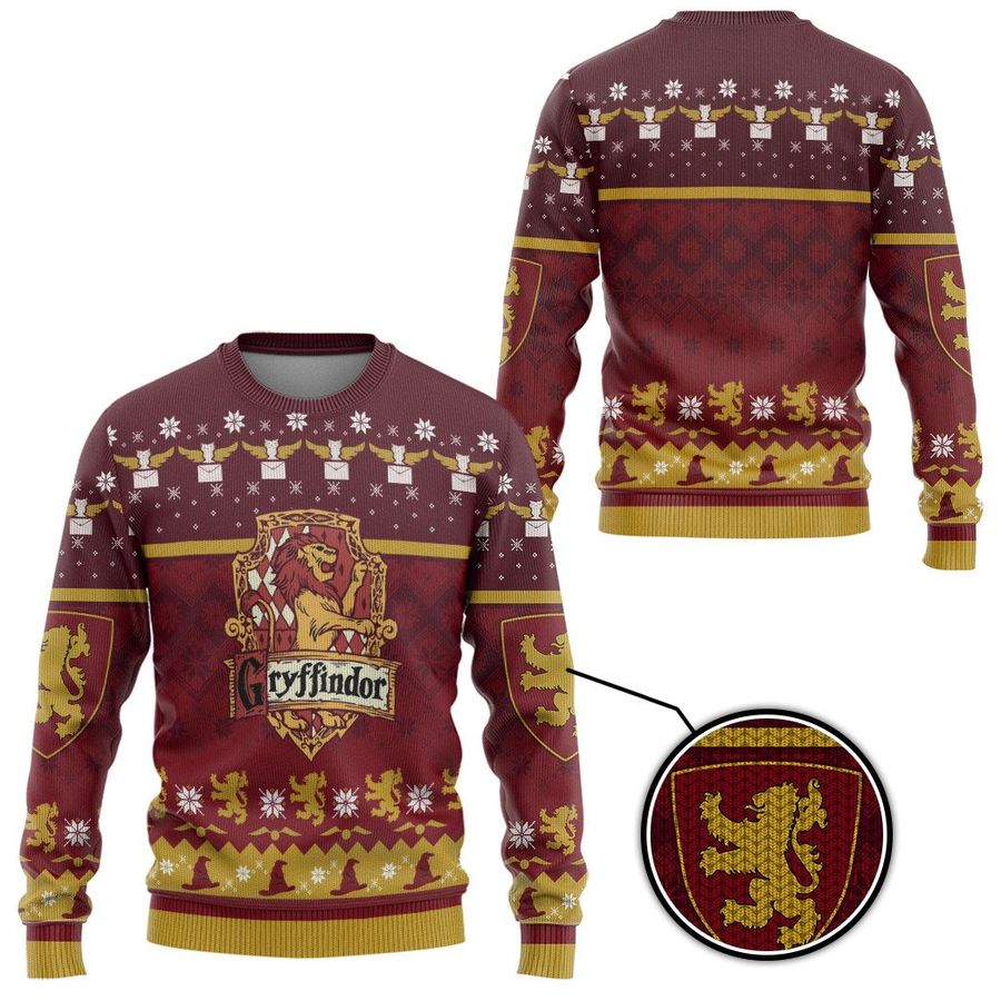 Harry Potter Gryffindor Ugly Christmas Sweater Red