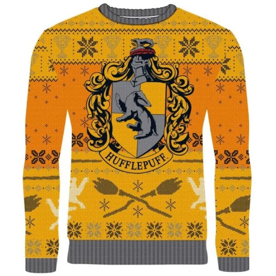 Harry Potter Ho Ho Hufflepuff - Harry Potter Christmas Gift - Harry Potter Christmas Ugly Sweater