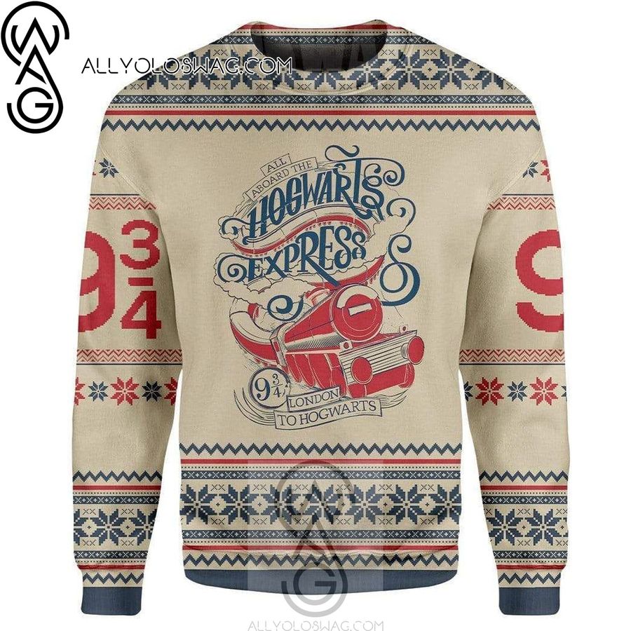 Harry Potter Hogwarts Knitting Pattern Ugly Christmas Sweater