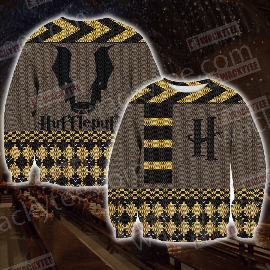 Harry Potter Hufflepuff House Ugly Christmas Sweater All Over Print