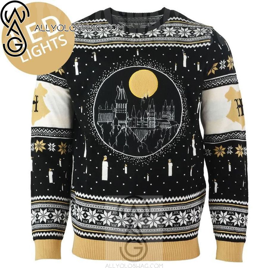 Harry Potter Movie Hogwarts Castle Knitting Pattern Ugly Christmas Sweater