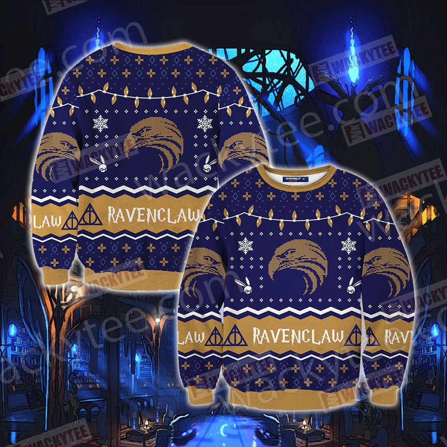 Harry Potter Ravenclaw House Ugly Christmas Sweater, All Over Print Sweatshirt, Ugly Sweater, Christmas Sweaters, Hoodie, Sweater