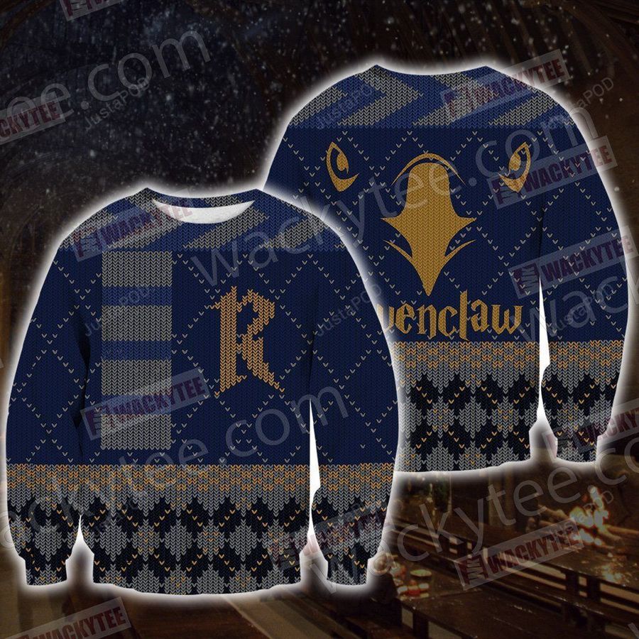 Harry Potter Ravenclaw House Ugly Sweater, Ugly Sweater, Christmas Sweaters, Hoodie, Sweater