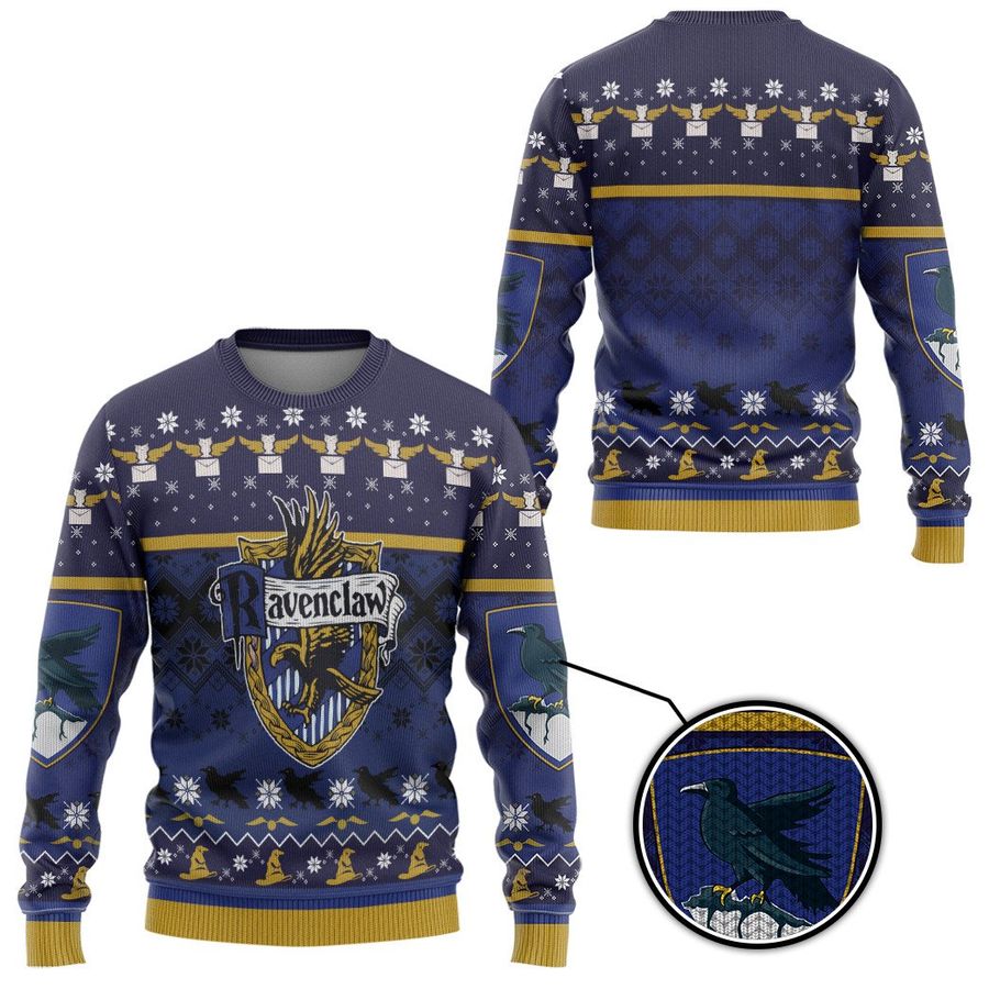 Harry Potter Ravenclaw Ugly Christmas Sweater Purple