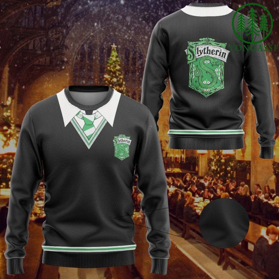 Harry Potter Slytherin uniform Ugly Christmas sweater
