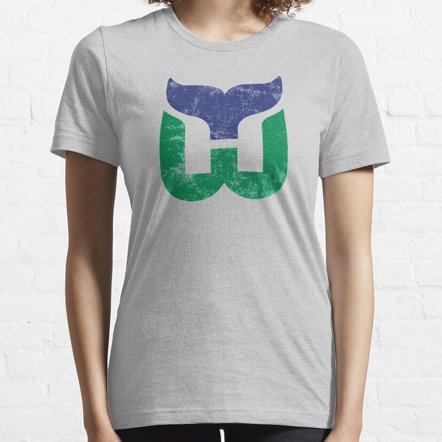Hartford Whalers Distressed Logo - Defunct Hockey Team - 1979-1997 Expansion Team for Connecticut - Strike Up The Brass Bonanza Essential T-Shirt